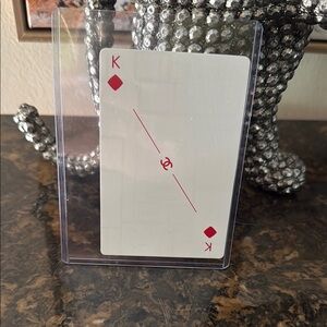 Chanel Playing Card with Red Diamonds